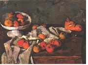 Paul Cezanne life with a fruit dish and apples oil painting on canvas